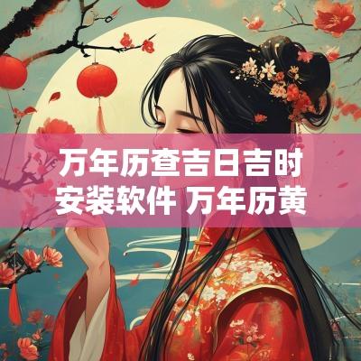 万年历查吉日吉时安装软件 万年历黄道吉日吉时查