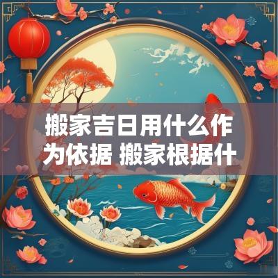 搬家吉日用什么作为依据 搬家根据什么选吉日
