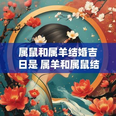 属鼠和属羊结婚吉日是 属羊和属鼠结婚禁忌