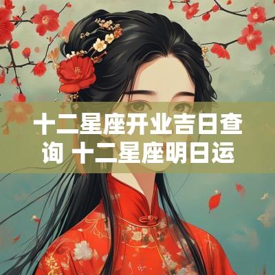 十二星座开业吉日查询 十二星座明日运势
