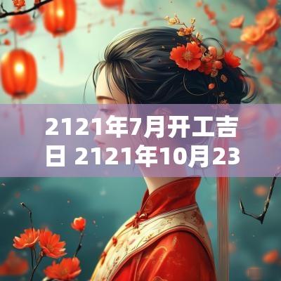 2121年7月开工吉日 2121年10月23号是黄道吉日吗