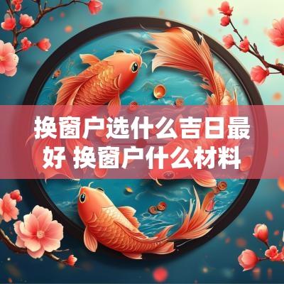换窗户选什么吉日最好 换窗户什么材料比较好
