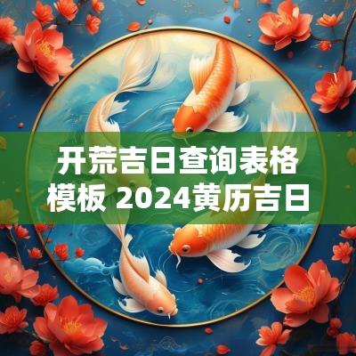开荒吉日查询表格模板 2025黄历吉日查询表格
