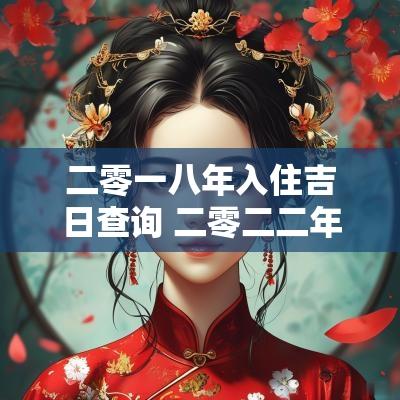 二零一八年入住吉日查询 二零二二年十二月入宅吉日