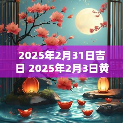 2025年2月31日吉日 2025年2月3日黄道吉时