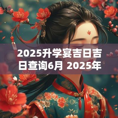 2025升学宴吉日吉日查询6月 2025年升学宴黄道吉日