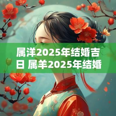 属洋2025年结婚吉日 属羊2025年结婚吉日