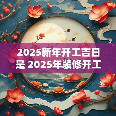 2025新年开工吉日是 2025年装修开工吉日吉时查询
