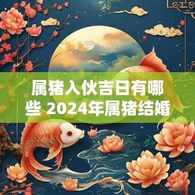 属猪入伙吉日有哪些 2025年属猪结婚吉日
