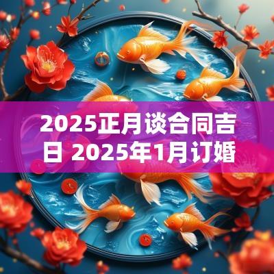 2025正月谈合同吉日 2025年1月订婚黄道吉日