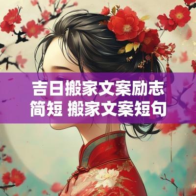 吉日搬家文案励志简短 搬家文案短句干净高级