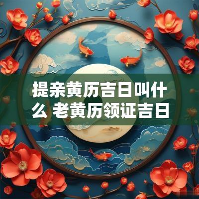 提亲黄历吉日叫什么 老黄历领证吉日