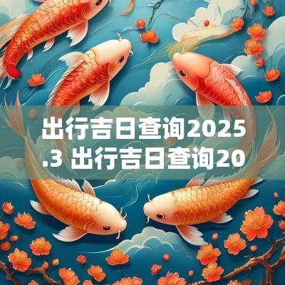 出行吉日查询2025.3 出行吉日查询2025年3月份