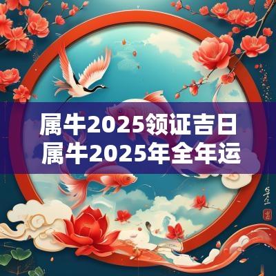 属牛2025领证吉日 属牛2025年全年运势