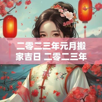 二零二三年元月搬家吉日 二零二三年十月搬家吉日