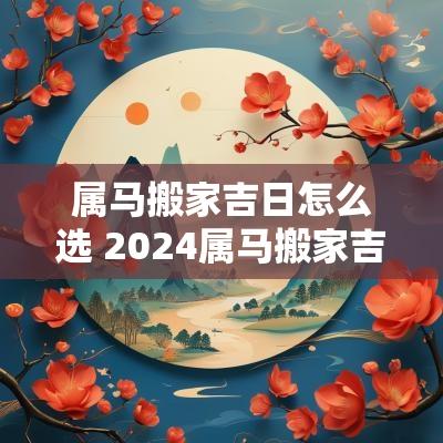 属马搬家吉日怎么选 2025属马搬家吉日一览表