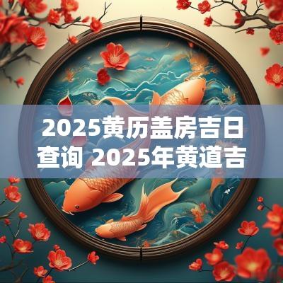 2025黄历盖房吉日查询 2025年黄道吉日查询