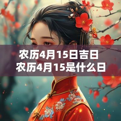 农历4月15日吉日 农历4月15是什么日子