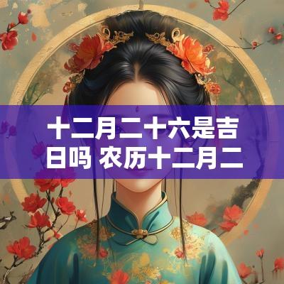 十二月二十六是吉日吗 农历十二月二十六黄道吉日查询
