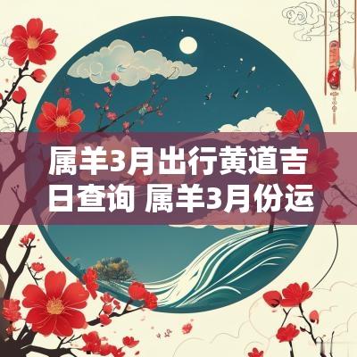属羊3月出行黄道吉日查询 属羊3月份运势如何2025