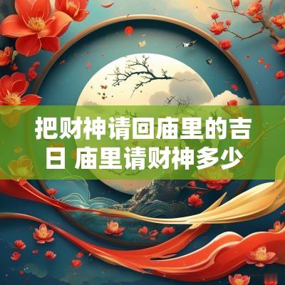 把财神请回庙里的吉日 庙里请财神多少钱