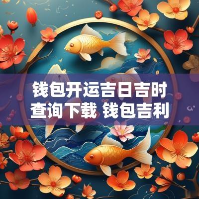 钱包开运吉日吉时查询下载 钱包吉利数