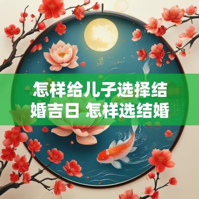 怎样给儿子选择结婚吉日 怎样选结婚吉日最好