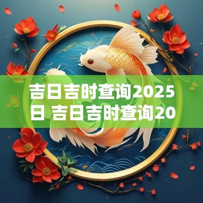 吉日吉时查询2025日 吉日吉时查询2025