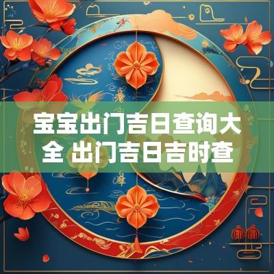宝宝出门吉日查询大全 出门吉日吉时查询