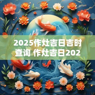 2025作灶吉日吉时查询 作灶吉日2025年最佳时间