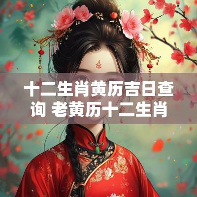 十二生肖黄历吉日查询 老黄历十二生肖运势