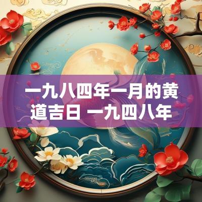 一九八四年一月的黄道吉日 一九四八年日历
