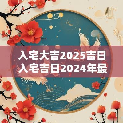 入宅大吉2025吉日 入宅吉日2025年最佳时辰是什么