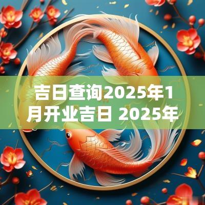 吉日查询2025年1月开业吉日 2025年11月黄道吉日查询
