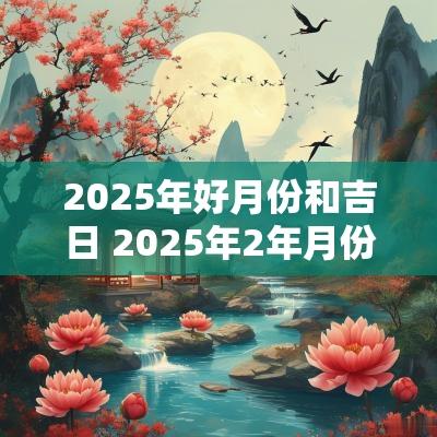2025年好月份和吉日 2025年2年月份黄道吉日