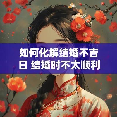 如何化解结婚不吉日 结婚时不太顺利怎么化解