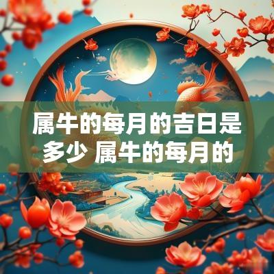 属牛的每月的吉日是多少 属牛的每月的吉日是多少天