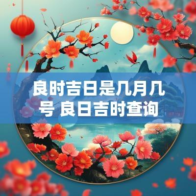 良时吉日是几月几号 良日吉时查询