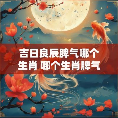 吉日良辰脾气哪个生肖 哪个生肖脾气最大