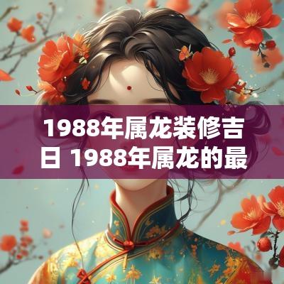 1988年属龙装修吉日 1988年属龙的最佳婚配