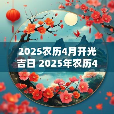 2025农历4月开光吉日 2025年农历4月黄道吉日一览表