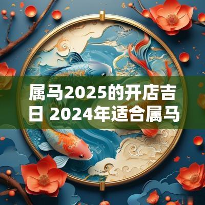 属马2025的开店吉日 2025年适合属马人开业的日子