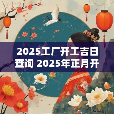 2025工厂开工吉日查询 2025年正月开工吉日查询