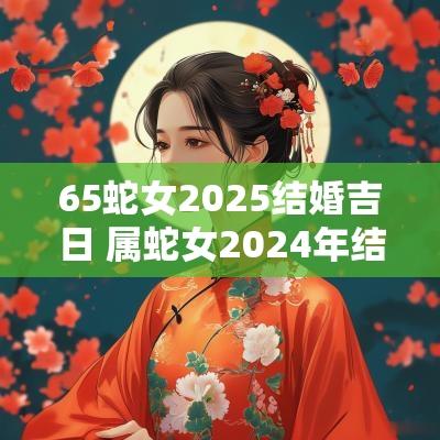 65蛇女2025结婚吉日 属蛇女2025年结婚吉日有哪些