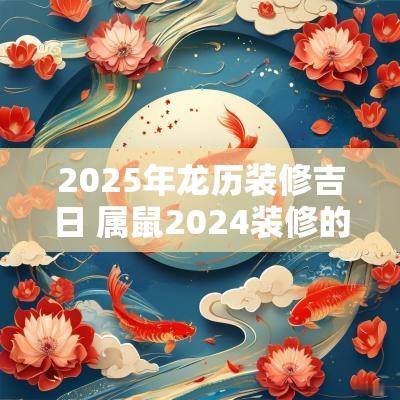 2025年龙历装修吉日 属鼠2025装修的最佳日子