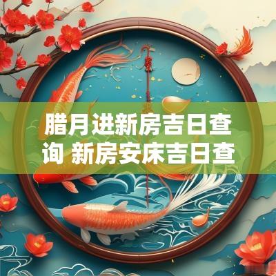腊月进新房吉日查询 新房安床吉日查询2025年