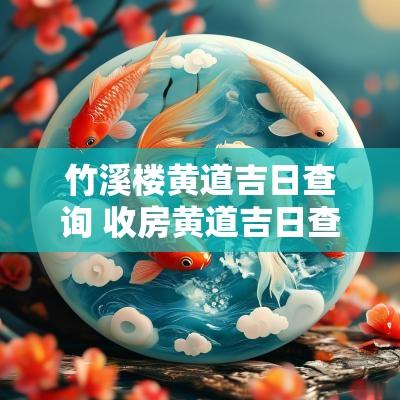 竹溪楼黄道吉日查询 收房黄道吉日查询