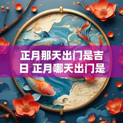 正月那天出门是吉日 正月哪天出门是黄道吉日
