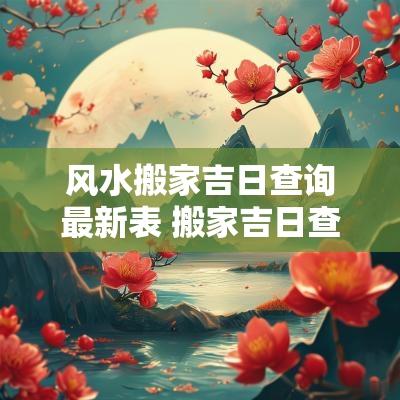 风水搬家吉日查询最新表 搬家吉日查询2025