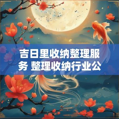 吉日里收纳整理服务 整理收纳行业公司服务